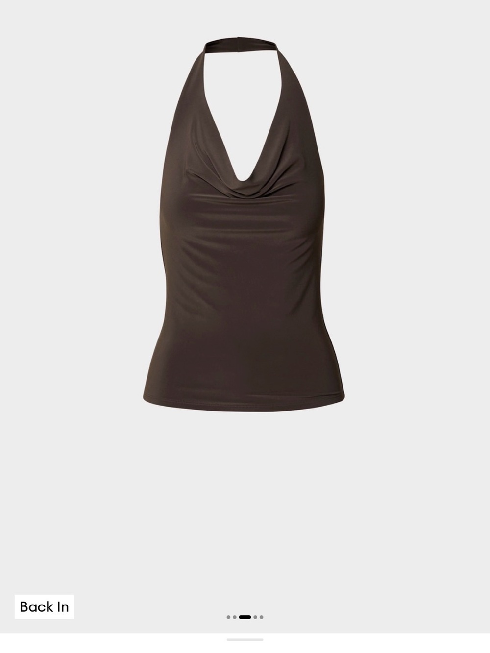 Smooth Matter™ Tableau Halter Top in Rich Mocha Brown